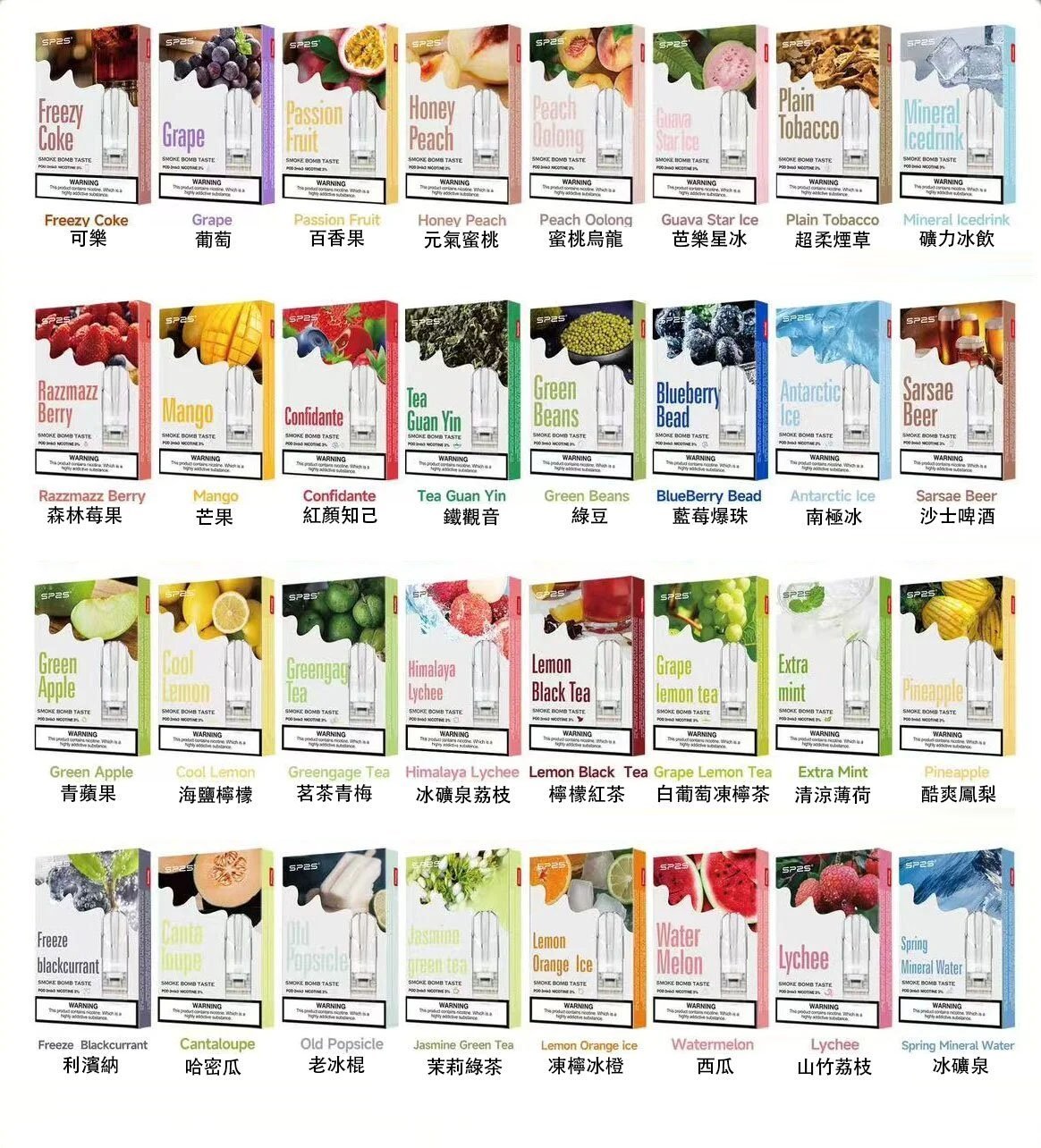SP2S思博瑞電子煙一代煙彈丨透明替換彈 3入裝丨沙士啤酒:圖片 2